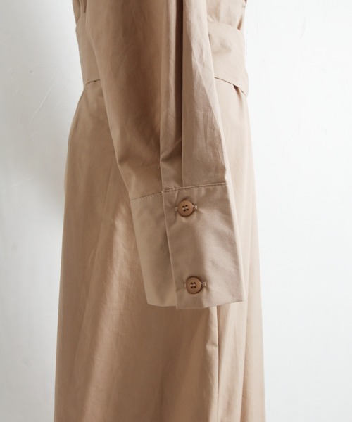 &. NOSTALGIA（アンドドットノスタルジア）の「ウエストタックシャツワンピ（シャツワンピース・レディース・ブラック/ベージュ・FREE）」の3枚目の写真