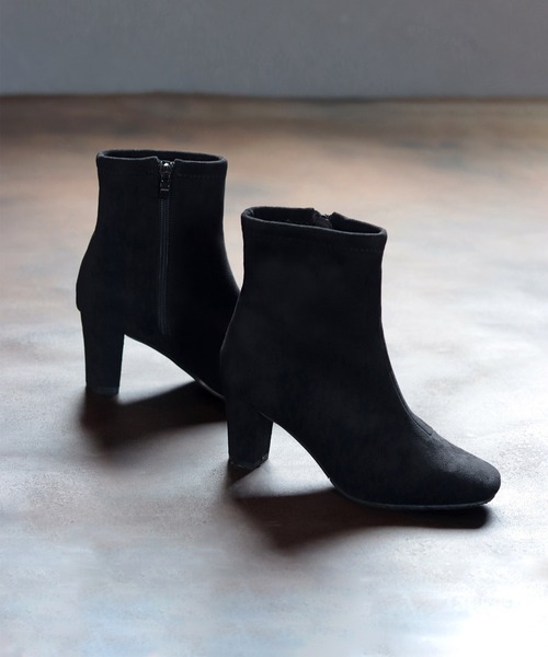 SESTO（セスト）の「スクエアトゥストレッチショートブーツ（ブーツ・レディース・ブラック/グレー/ブラウン/ブラック系その他/アイボリー・LL/M/L/3L/S）」の14枚目の写真