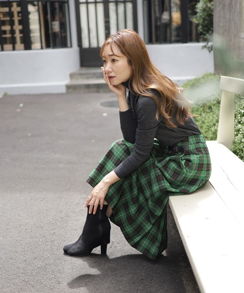 SESTO（セスト）の「スクエアトゥストレッチショートブーツ（ブーツ・レディース・ブラック/グレー/ブラウン/ブラック系その他/アイボリー・LL/M/L/3L/S）」の19枚目の写真