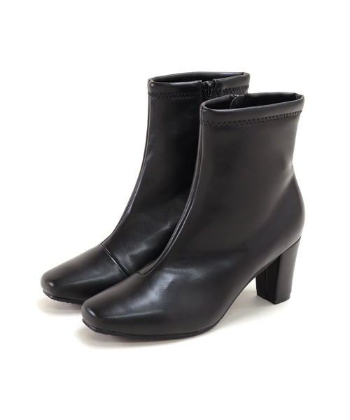 SESTO（セスト）の「スクエアトゥストレッチショートブーツ（ブーツ・レディース・ブラック/グレー/ブラウン/ブラック系その他/アイボリー・LL/M/L/3L/S）」の7枚目の写真