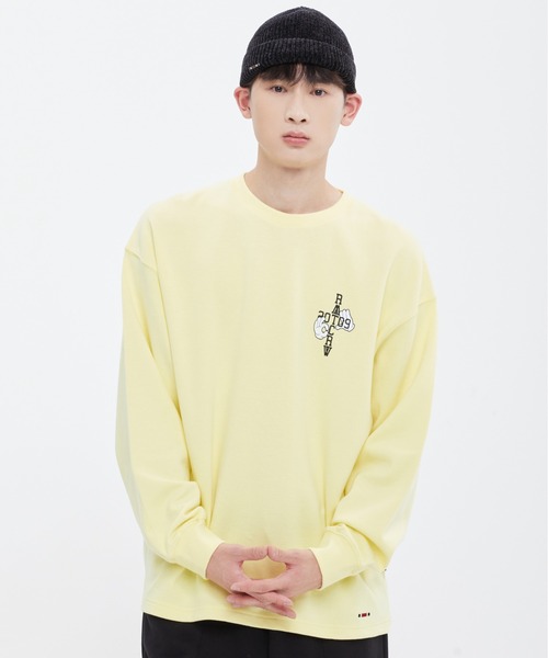 ROMANTIC CROWN(ロマンティッククラウン)の「【ROMANTIC CROWN】HAND SIGN LONG SLEEVE / ロマンティッククラウン ハンドサイン グラフィック ロングスリーブ Tシャツ(Tシャツ/カットソー・メンズ・ネイビー/ホワイト/ライトイエロー・SMALL/MEDIUM/LARGE/X-LARGE)」の22枚目の写真