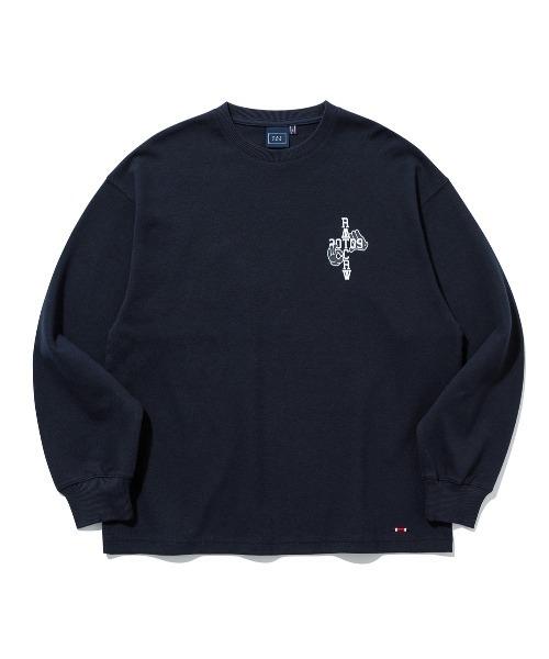 ROMANTIC CROWN(ロマンティッククラウン)の「【ROMANTIC CROWN】HAND SIGN LONG SLEEVE / ロマンティッククラウン ハンドサイン グラフィック ロングスリーブ Tシャツ(Tシャツ/カットソー・メンズ・ネイビー/ホワイト/ライトイエロー・SMALL/MEDIUM/LARGE/X-LARGE)」の15枚目の写真