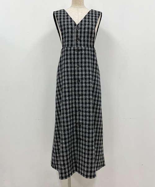 PICCIN(ピッチン)の「前後2WAYチェックジャンパースカート(ジャンパースカート・レディース・ブラック/ブラウン・M/L)」の16枚目の写真