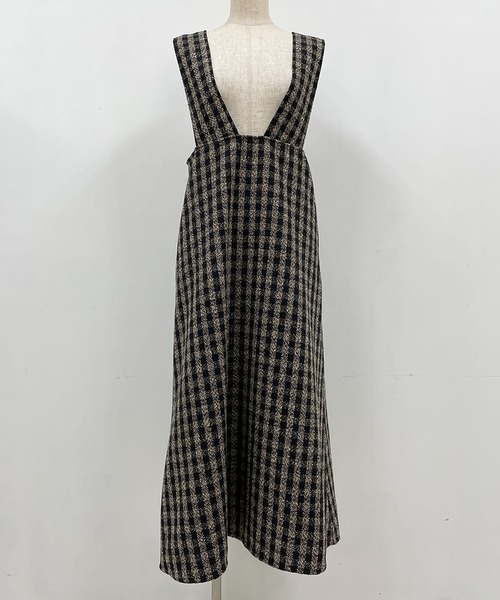 PICCIN(ピッチン)の「前後2WAYチェックジャンパースカート(ジャンパースカート・レディース・ブラック/ブラウン・M/L)」の12枚目の写真