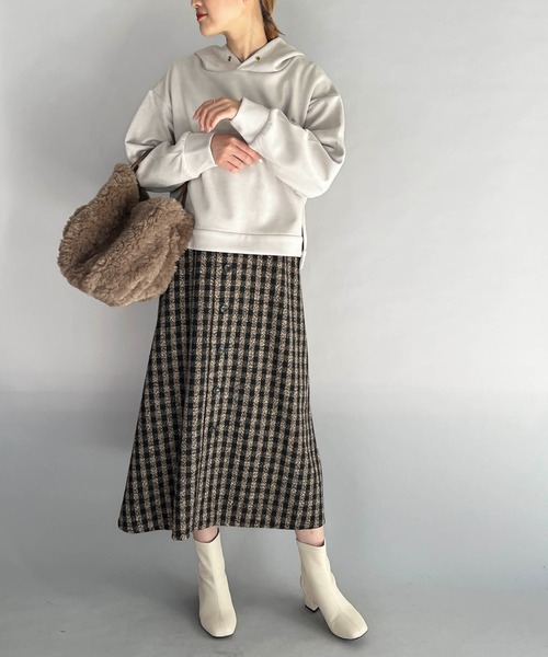 PICCIN(ピッチン)の「前後2WAYチェックジャンパースカート(ジャンパースカート・レディース・ブラック/ブラウン・M/L)」の17枚目の写真