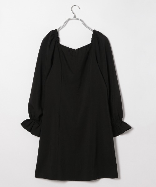 Me%（ミィパーセント）の「スクエアネックミニワンピース（ワンピース・レディース・ベージュ/ブラック・FREE）」の18枚目の写真