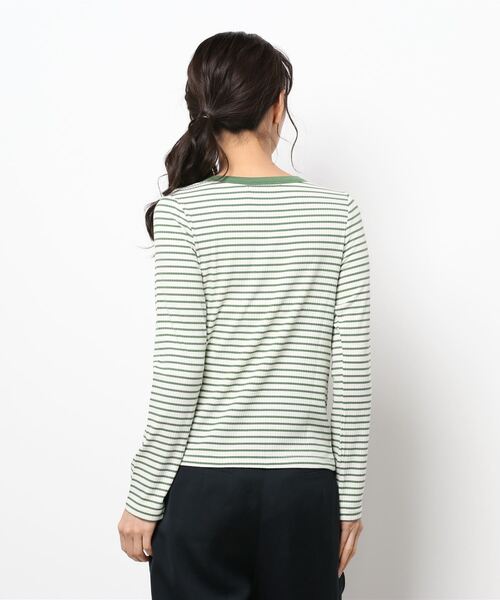 archives（アルシーヴ）の「リブボーダーリンガー長袖ＴＥＥ（Tシャツ/カットソー・レディース・ブラウン/グリーン/ブラック/イエロー・MEDIUM）」の5枚目の写真