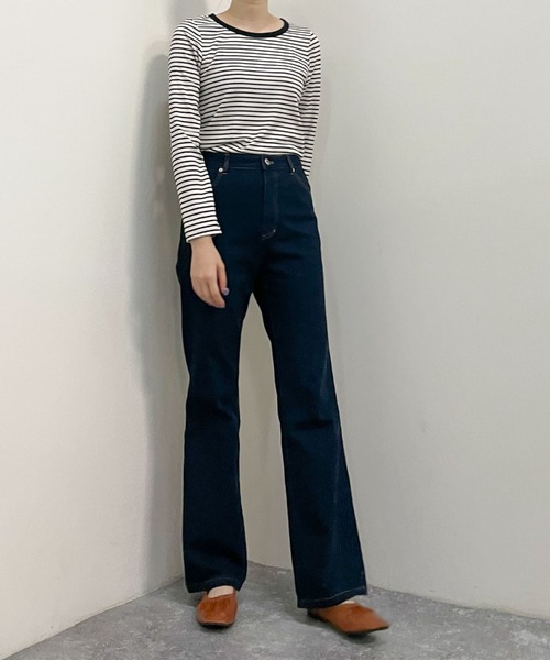 archives（アルシーヴ）の「リブボーダーリンガー長袖ＴＥＥ（Tシャツ/カットソー・レディース・ブラウン/グリーン/ブラック/イエロー・MEDIUM）」の19枚目の写真