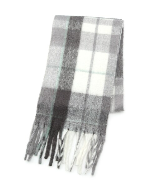 DRESKIP（ドレスキップ）の「◆ボリュームチェックストール（ストール/ショール・レディース・ベージュ系その他2/ブラック系1/イエロー系9・00）」の2枚目の写真