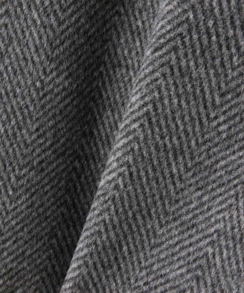 N.（N. Natural Beauty Basic）（エヌエヌナチュラルビューティーベーシック）の「◆へリンボンコート（ノーカラーコート・レディース・グレー/ダークブラウン・MEDIUM）」の13枚目の写真