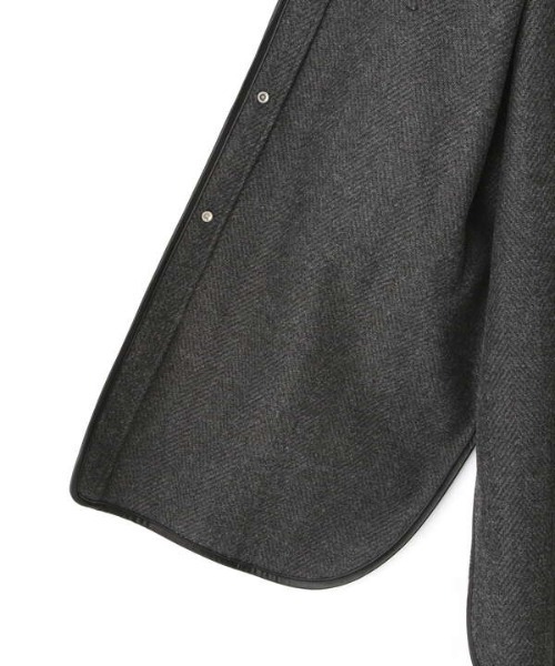 N.（N. Natural Beauty Basic）（エヌエヌナチュラルビューティーベーシック）の「◆へリンボンコート（ノーカラーコート・レディース・グレー/ダークブラウン・MEDIUM）」の16枚目の写真