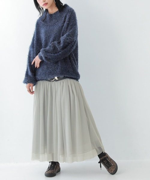 osharewalker（オシャレウォーカー）の「【廃盤】『ゆるふわMIX調ニット』（ニット/セーター・レディース・ベージュ/ミント/ピンク/ネイビー・FREE）」の15枚目の写真