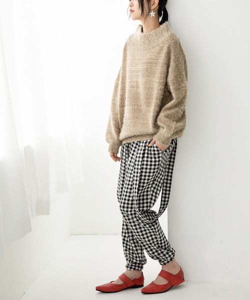 osharewalker（オシャレウォーカー）の「【廃盤】『ゆるふわMIX調ニット』（ニット/セーター・レディース・ベージュ/ミント/ピンク/ネイビー・FREE）」の19枚目の写真