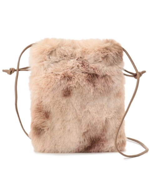 SHOO・LA・RUE(シューラルー)の「◆グラデーションエコファーミニショルダー(ショルダーバッグ・レディース・ライトグレー/ベージュ/ライトパープル/チャコール・00)」の1枚目の写真