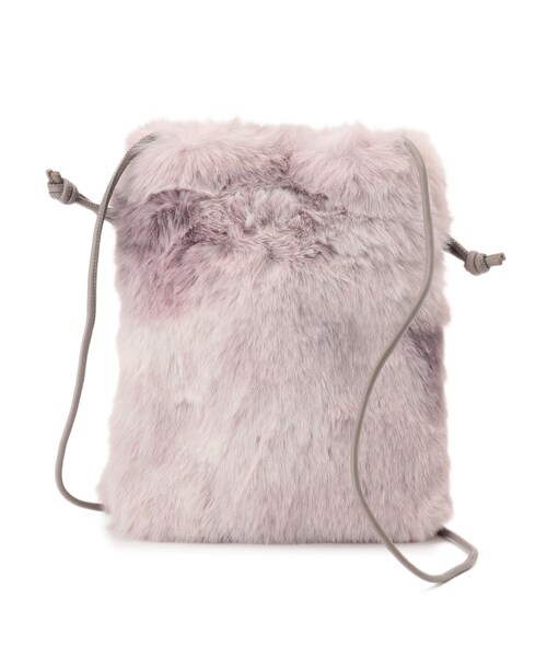 SHOO・LA・RUE(シューラルー)の「◆グラデーションエコファーミニショルダー(ショルダーバッグ・レディース・ライトグレー/ベージュ/ライトパープル/チャコール・00)」の4枚目の写真