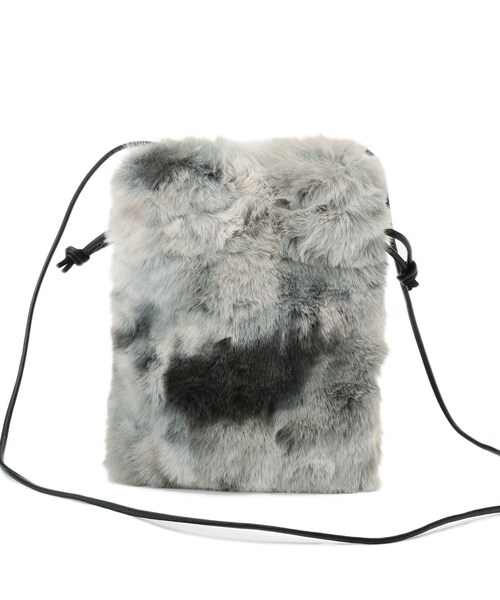 SHOO・LA・RUE(シューラルー)の「◆グラデーションエコファーミニショルダー(ショルダーバッグ・レディース・ライトグレー/ベージュ/ライトパープル/チャコール・00)」の6枚目の写真