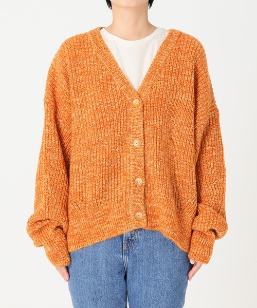 JOURNAL STANDARD relume（ジャーナルスタンダード　レリューム）の「シャギーミックスモヘアVネックカーディガン◆（カーディガン/ボレロ・レディース・グリーン/オレンジ・FREE）」の14枚目の写真