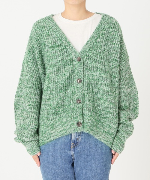 JOURNAL STANDARD relume（ジャーナルスタンダード　レリューム）の「シャギーミックスモヘアVネックカーディガン◆（カーディガン/ボレロ・レディース・グリーン/オレンジ・FREE）」の16枚目の写真