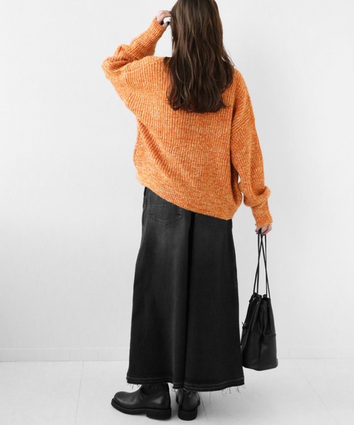 JOURNAL STANDARD relume（ジャーナルスタンダード　レリューム）の「シャギーミックスモヘアVネックカーディガン◆（カーディガン/ボレロ・レディース・グリーン/オレンジ・FREE）」の19枚目の写真