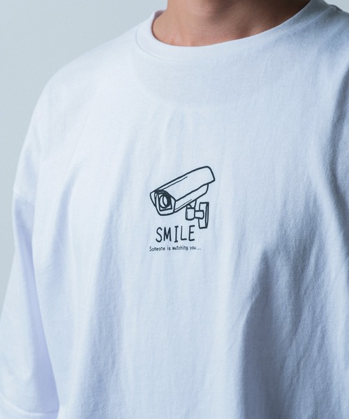 THE MILES(ザ マイルズ)の「ellipsis イリップシス SMILE-T スマイル-T(Tシャツ/カットソー・メンズ・ホワイト/ブラック・SMALL/MEDIUM)」の3枚目の写真