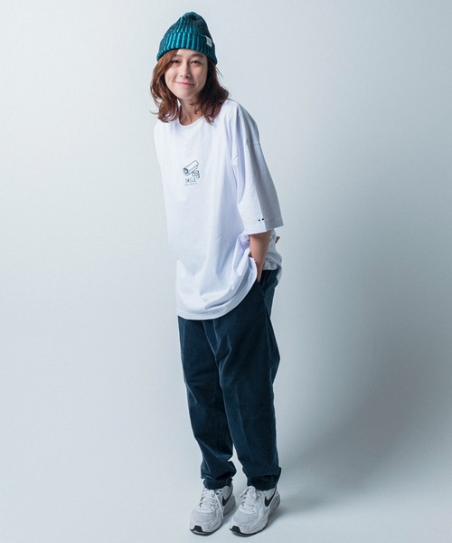 THE MILES(ザ マイルズ)の「ellipsis イリップシス SMILE-T スマイル-T(Tシャツ/カットソー・メンズ・ホワイト/ブラック・SMALL/MEDIUM)」の7枚目の写真