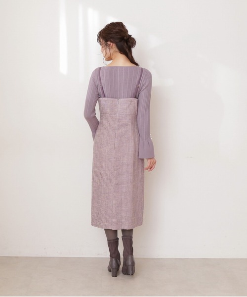 PROPORTION BODY DRESSING（プロポーションボディドレッシング）の「ツイードタイトジャンスカ / 1212140002（ワンピース・レディース・パープル/グレー・MEDIUM/SMALL）」の5枚目の写真
