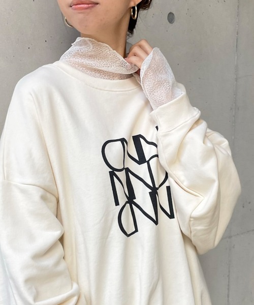 DouDou（ドゥドゥ）の「レースメッシュタートル（その他トップス・レディース・ブラック/オフホワイト・FREE）」の10枚目の写真