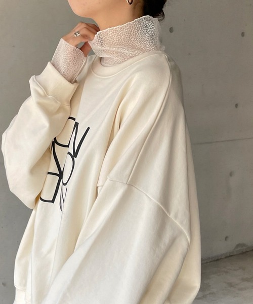 DouDou（ドゥドゥ）の「レースメッシュタートル（その他トップス・レディース・ブラック/オフホワイト・FREE）」の11枚目の写真