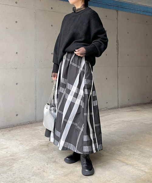 DouDou（ドゥドゥ）の「レースメッシュタートル（その他トップス・レディース・ブラック/オフホワイト・FREE）」の12枚目の写真