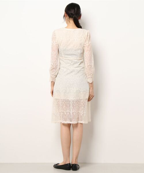 MAISON DE THERESE（メゾン ド テレーズ）の「チュール刺繍　レースアップワンピース（ワンピース・レディース・ベージュ・SMALL/MEDIUM/LARGE）」の7枚目の写真