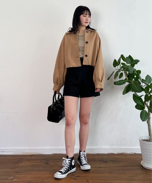 EPIMI E'PIMMY（エピミエピミー）の「ランダムボーダーコンパクトプルオーバー（Tシャツ/カットソー・レディース・ベージュ/オレンジ/イエロー・MEDIUM）」の17枚目の写真