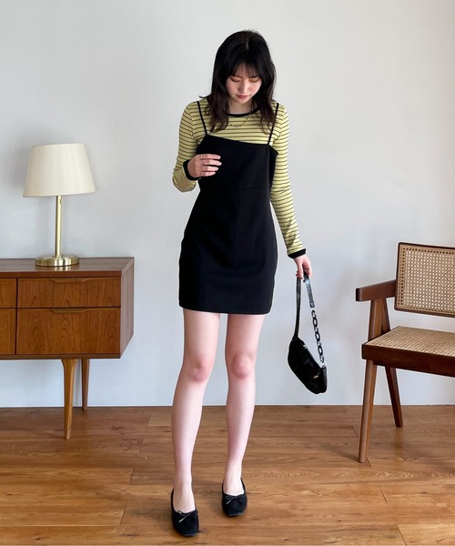 EPIMI E'PIMMY（エピミエピミー）の「ランダムボーダーコンパクトプルオーバー（Tシャツ/カットソー・レディース・ベージュ/オレンジ/イエロー・MEDIUM）」の20枚目の写真