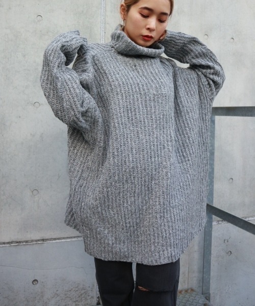 FIG&VIPER（フィグアンドバイパー）の「タートルニットOP（ワンピース・レディース・ホワイト/グレー/ピンク/グリーン・FREE）」の18枚目の写真