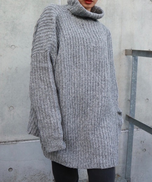 FIG&VIPER（フィグアンドバイパー）の「タートルニットOP（ワンピース・レディース・ホワイト/グレー/ピンク/グリーン・FREE）」の19枚目の写真