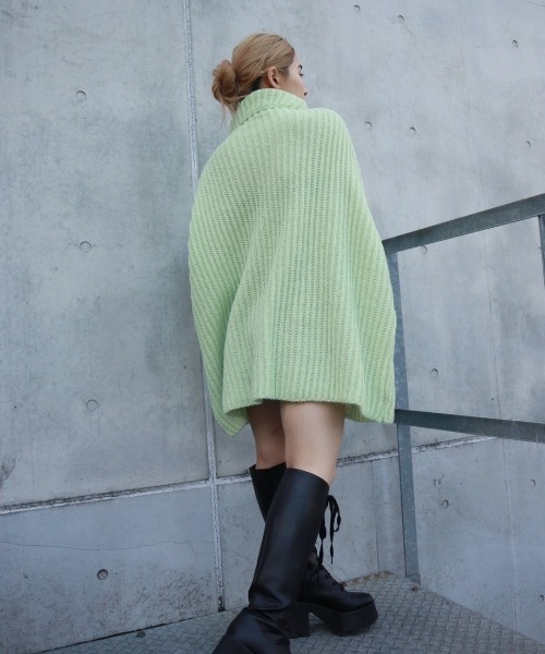 FIG&VIPER（フィグアンドバイパー）の「タートルニットOP（ワンピース・レディース・ホワイト/グレー/ピンク/グリーン・FREE）」の12枚目の写真