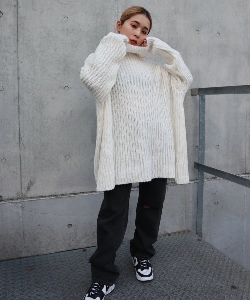 FIG&VIPER（フィグアンドバイパー）の「タートルニットOP（ワンピース・レディース・ホワイト/グレー/ピンク/グリーン・FREE）」の16枚目の写真