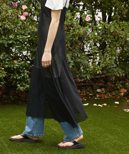 Keeepy（キーピー）の「【Keeepy】tulle ensemble camisole dress with sleeve cut-off mini dress（ワンピース・レディース・ブラック/ブラック系その他・FREE）」の4枚目の写真