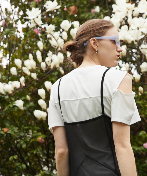 Keeepy（キーピー）の「【Keeepy】tulle ensemble camisole dress with sleeve cut-off mini dress（ワンピース・レディース・ブラック/ブラック系その他・FREE）」の7枚目の写真