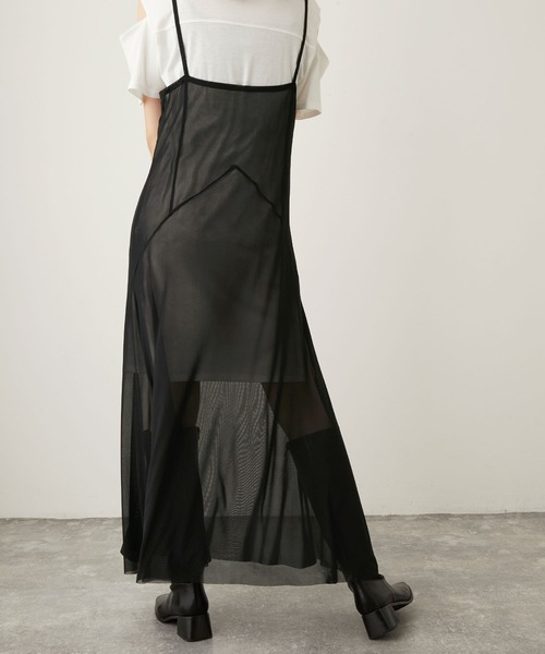 Keeepy（キーピー）の「【Keeepy】tulle ensemble camisole dress with sleeve cut-off mini dress（ワンピース・レディース・ブラック/ブラック系その他・FREE）」の16枚目の写真