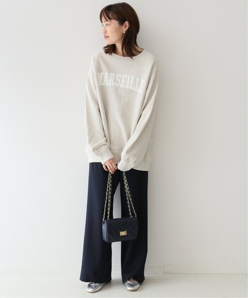 SLOBE IENA（スローブイエナ）の「《追加2》MARSEILLEロゴスウェット◆（スウェット・レディース・ネイビー/グレー系その他/ナチュラル・FREE）」の5枚目の写真