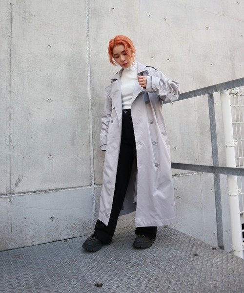 FIG&VIPER（フィグアンドバイパー）の「BASICラグラントレンチコート（トレンチコート・レディース・ベージュ/グレー・FREE）」の5枚目の写真