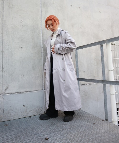 FIG&VIPER（フィグアンドバイパー）の「BASICラグラントレンチコート（トレンチコート・レディース・ベージュ/グレー・FREE）」の19枚目の写真