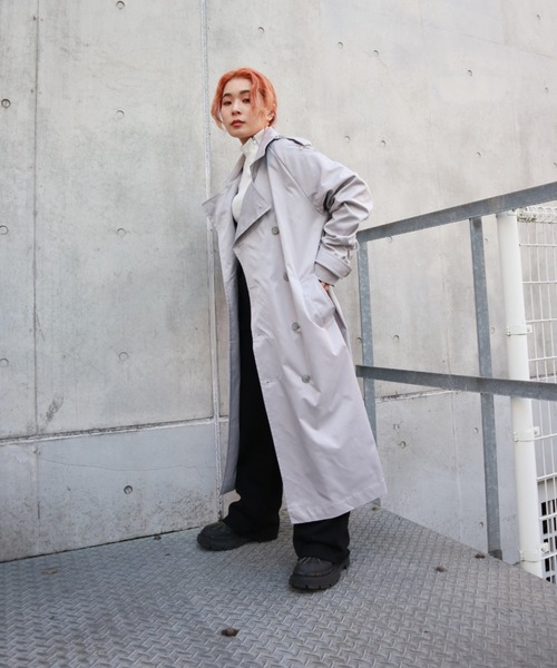 FIG&VIPER（フィグアンドバイパー）の「BASICラグラントレンチコート（トレンチコート・レディース・ベージュ/グレー・FREE）」の8枚目の写真