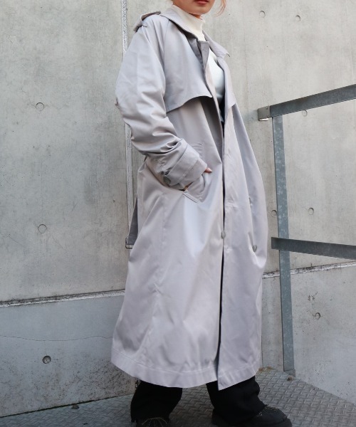 FIG&VIPER（フィグアンドバイパー）の「BASICラグラントレンチコート（トレンチコート・レディース・ベージュ/グレー・FREE）」の11枚目の写真