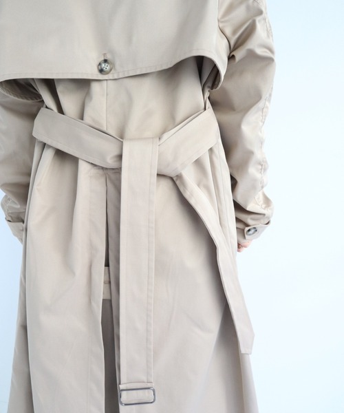 FIG&VIPER（フィグアンドバイパー）の「BASICラグラントレンチコート（トレンチコート・レディース・ベージュ/グレー・FREE）」の20枚目の写真