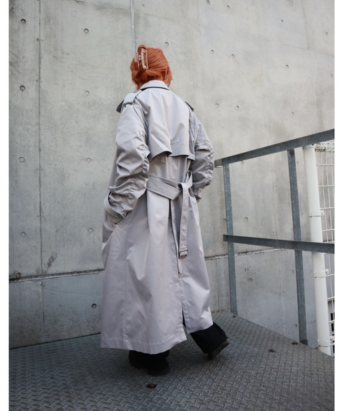 FIG&VIPER（フィグアンドバイパー）の「BASICラグラントレンチコート（トレンチコート・レディース・ベージュ/グレー・FREE）」の17枚目の写真