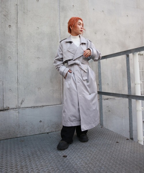 FIG&VIPER（フィグアンドバイパー）の「BASICラグラントレンチコート（トレンチコート・レディース・ベージュ/グレー・FREE）」の10枚目の写真