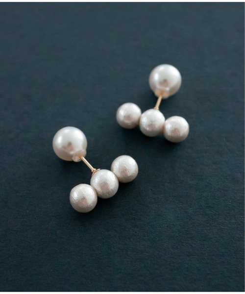 Meach.（ミーチ）の「【Meach.】K14gf3連パールピアス/パールキャッチ 