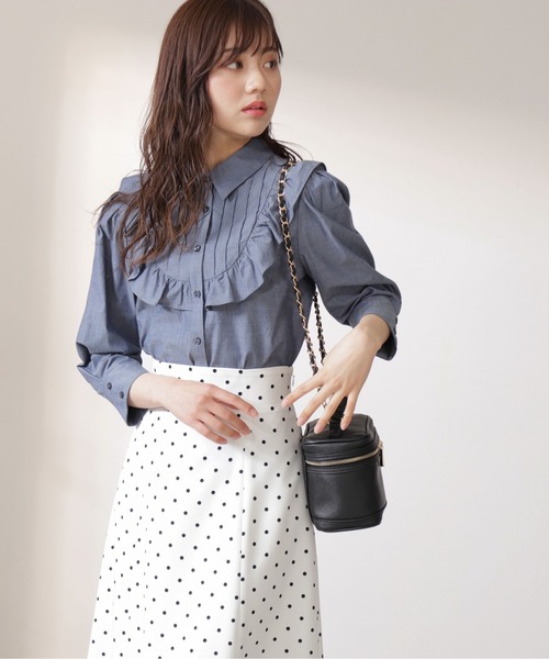 美品 フラメンコ衣装】光沢パープル×光沢ブラック×フリル ドレス大きく