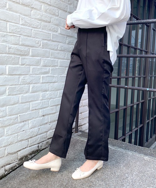 OLIVE des OLIVE（オリーブデオリーブ）の「【WEB限定】スラックスフレアパンツ（スラックス・レディース・ブラック/グレー/オフホワイト/ピンク・FREE）」の13枚目の写真